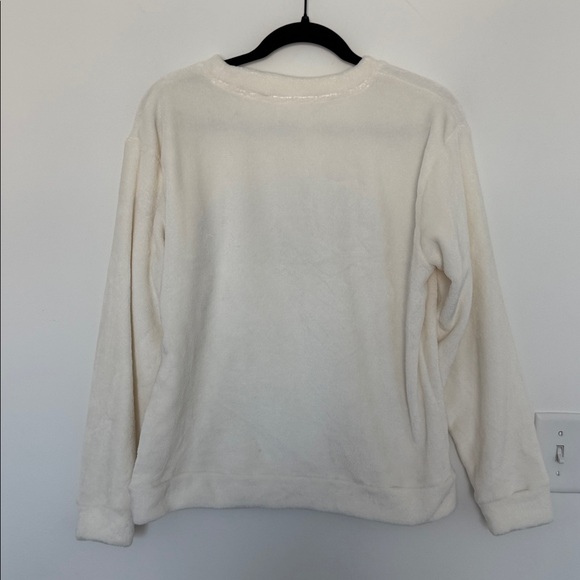 Purdue/Sideline Apparel Women's White/Cream Pullover Fuzzy Sweatshirt - Size L - Picture 5 of 5